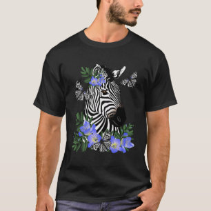 T-shirt Zèbre Avec Bleu Freesia
