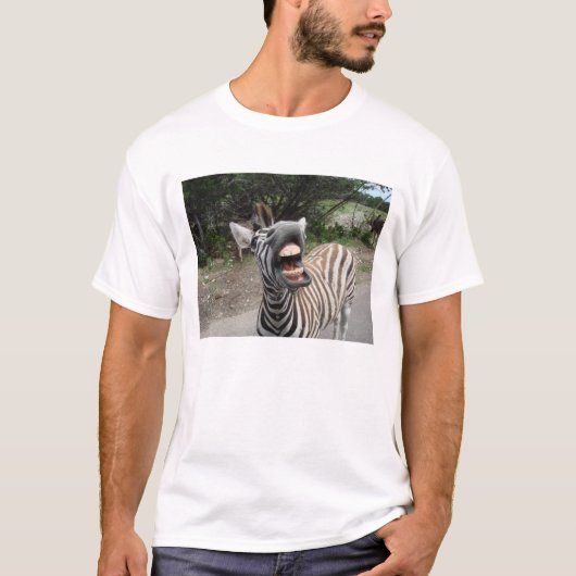 T-shirt zèbre cheesing (Devant)