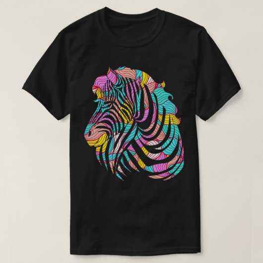 T-shirt Zèbre coloré (Design devant)