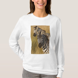 T-shirt Zèbre de Burchell dans les hautes herbes d'été, Ma