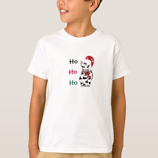 T-shirt Zèbre de Noël (Devant)