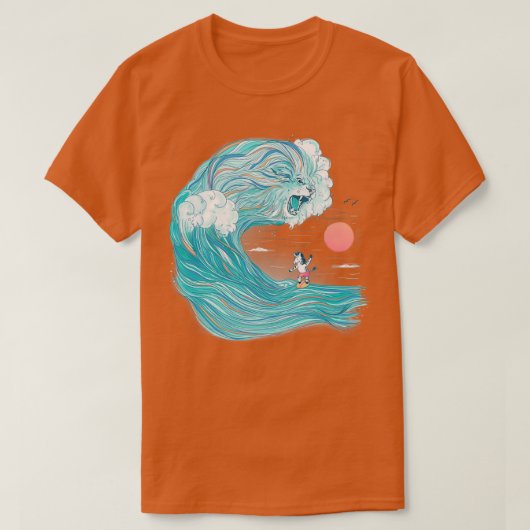 T-shirt zèbre de surf (Design devant)
