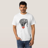 T-shirt Zèbre d'éléphant de vol (Devant entier)