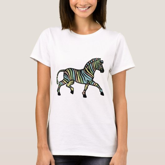 T-shirt Zèbre d'une couleur différente (Devant)