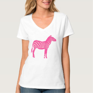 T-shirt Zèbre - Fuchsia et rose clair