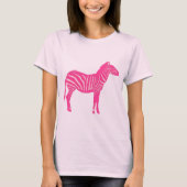 T-shirt Zèbre - Fuchsia et rose clair (Devant)