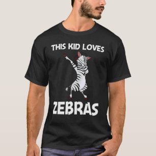 T-shirt Zèbre pour garçons enfants animal de zoo africain