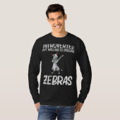 T-shirt Zèbre pour hommes femmes africains Zoo Animal 1 (Devant entier)