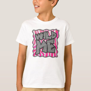 T-shirt Zèbre Rose Chaud et Sauvage Blanc Me
