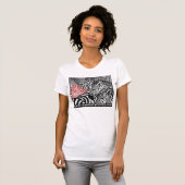 T-shirt Zèbre rouge (Devant entier)