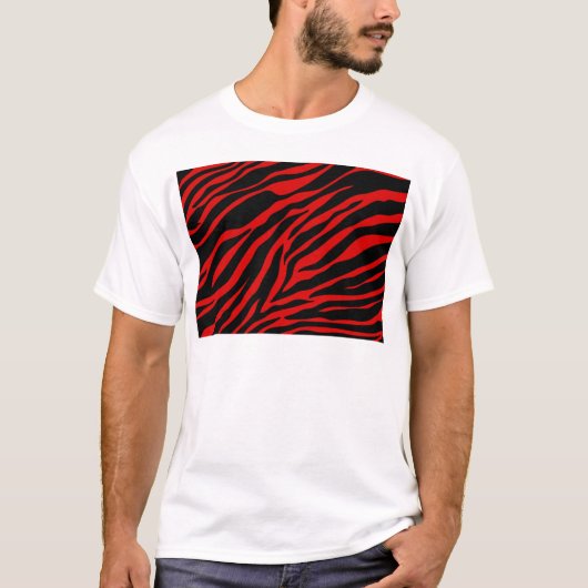 T-shirt zèbre rouge (Devant)
