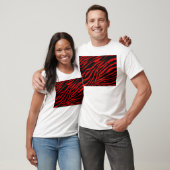 T-shirt zèbre rouge (Unisexe)