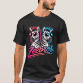 T-shirt Zeebros Cute Zebra Duo Design For Zebros Lovers  (Devant)