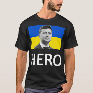 T-shirt Zelensky Hero, drapeau ukrainien, président Volody