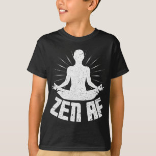 T-shirt Zen Af drôle de yoga méditation