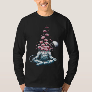 T-shirt Zen Astronaut Meditating In Space Yoga Namaste Ros