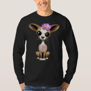T-shirt Zen Chihuahua Puppy With Pink Yoga Om Symbol