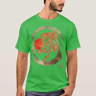 T-shirt Zen Enso Circle and Golden Sakura Tree