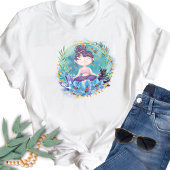 T-shirt Zen Girl Yoga Spa Rocks Crystals Fleurs