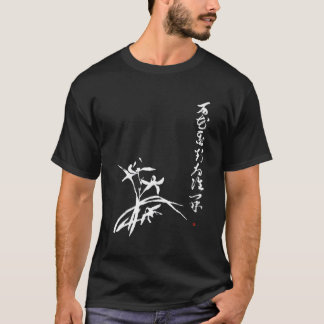 T-shirt Zen Koan Artiste Japonais Calligraphie Orchid Sumi