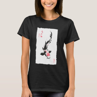 T-shirt Zen Koi Fish Japanese Painting Good Fortune & Stre