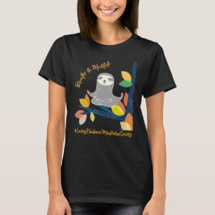 T-shirt Zen Méditant Sloth Breathe Mindfulness Compassio