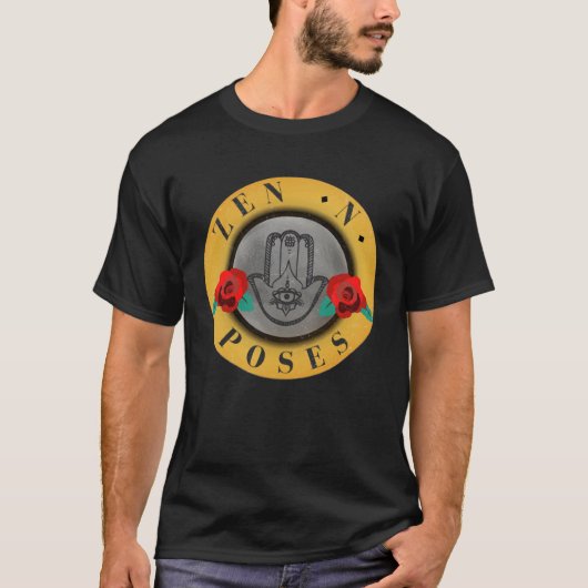T-shirt Zen N Poses Classic Rock Yoga Mashup (Devant)