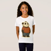 T-Shirt Zen Panda Sticker – Relaxed Cartoon Bear in Casual (Devant entier)