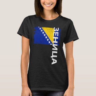 T-shirt Zenica Bosnia Flag For Bosnian Men Women Kids