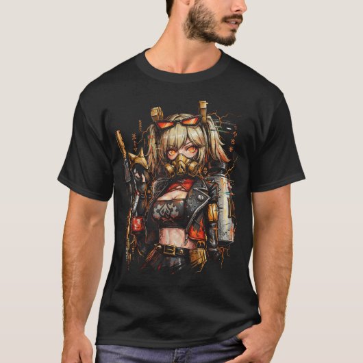 T-shirt Zenless Zone Zero Burnice Feu Blanc Anomalie Barte (Devant)