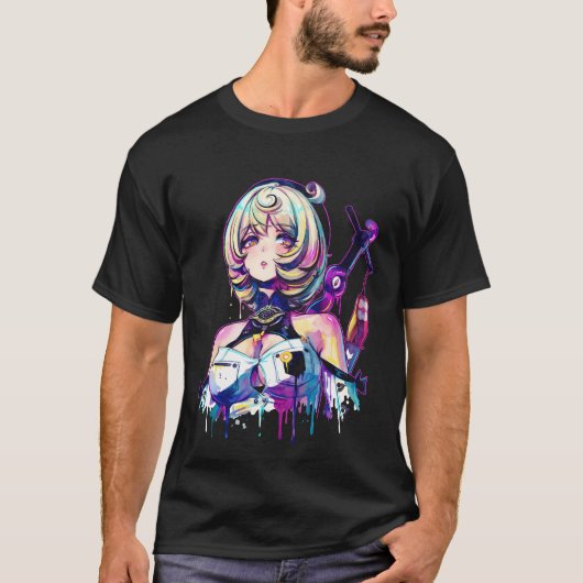T-shirt Zenless Zone Zero Yidhari Murphy Vaporwave Esthéti (Devant)