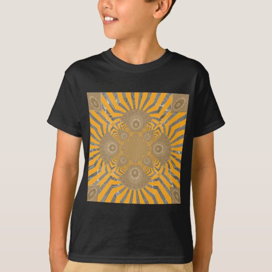T-shirt Zephyr doré : Elégance en Jaune doré & Chrome (Devant)