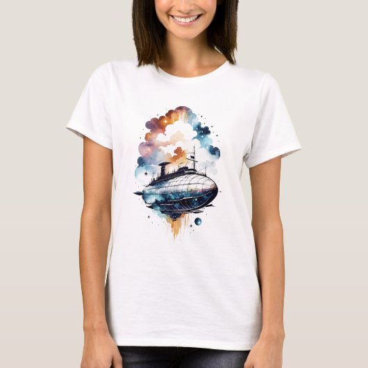 T-shirt Zeppelin galactique (Devant)