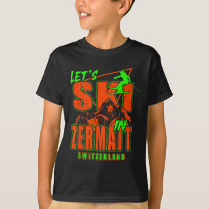 T-shirt Zermatt Ski Alpin Les Alpes suisses Suisse