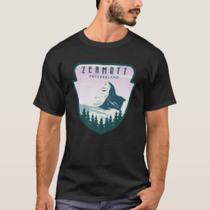T-shirt Zermatt Suisse Ski Vintage de neige Matterhorn Sw