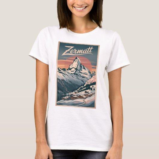 T-shirt Zermatt vintage (Devant)