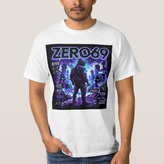 T-shirt ZERO69 Chaos Division – Corruption Urbaine (Devant)
