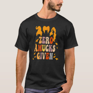 T-shirt Zéro Amucks Donné Amuck Avec Bat Halloween Witch