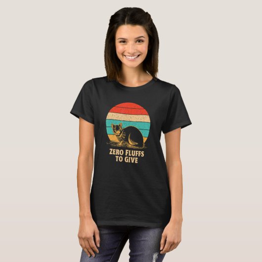 T-shirt Zéro bouffées pour donner chat maman Kitten chat p (Devant entier)