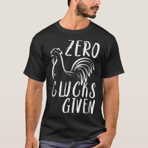 T-shirt Zéro Caquetage Donné Poulet Amp Fermier