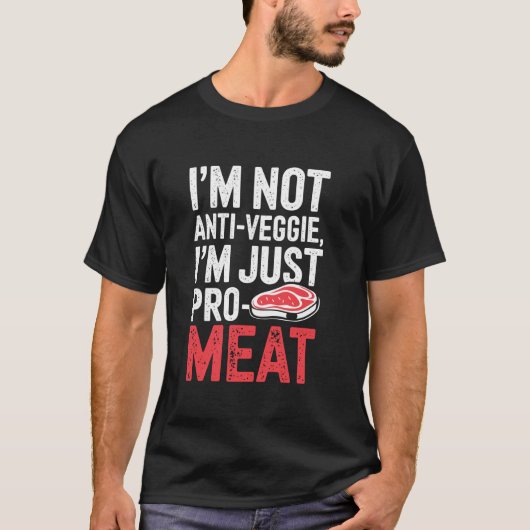 T-shirt Zéro Carb Toutes Viande Régime Drôle BBQ (Devant)