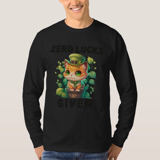 T-shirt Zéro chance donnée Fête de la Saint-Patrick mignon (Devant)