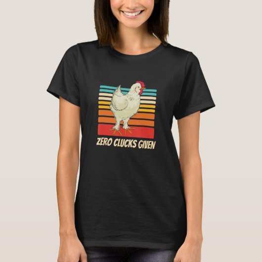 T-shirt Zéro Clucs Donné Drôle Pun De Poulet (Devant)