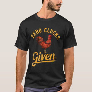 T-shirt Zéro Clucs Donné Poulet Agricole De Poulet Amp