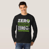 T-shirt Zéro émission Zéro compromis Véhicule électrique à (Devant entier)