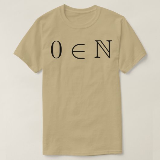 T-shirt Zéro est un nombre naturel (Design devant)