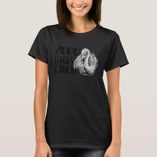 T-shirt Zero Flocks Given  Animal  Flamingo For Men Women  (Devant)