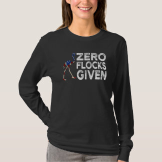 T-shirt Zero Flocks Given Usa Flag Pink Flamingo
