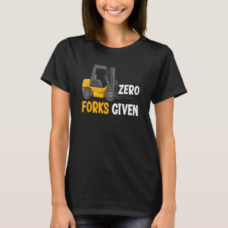 T-shirt Zéro Fourches Données Opérateur De Chariot Élévate