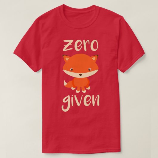 T-shirt Zero Fox Donné Dark Humour Design (Design devant)